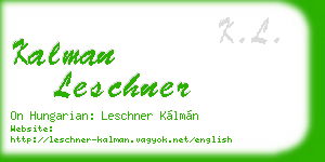 kalman leschner business card